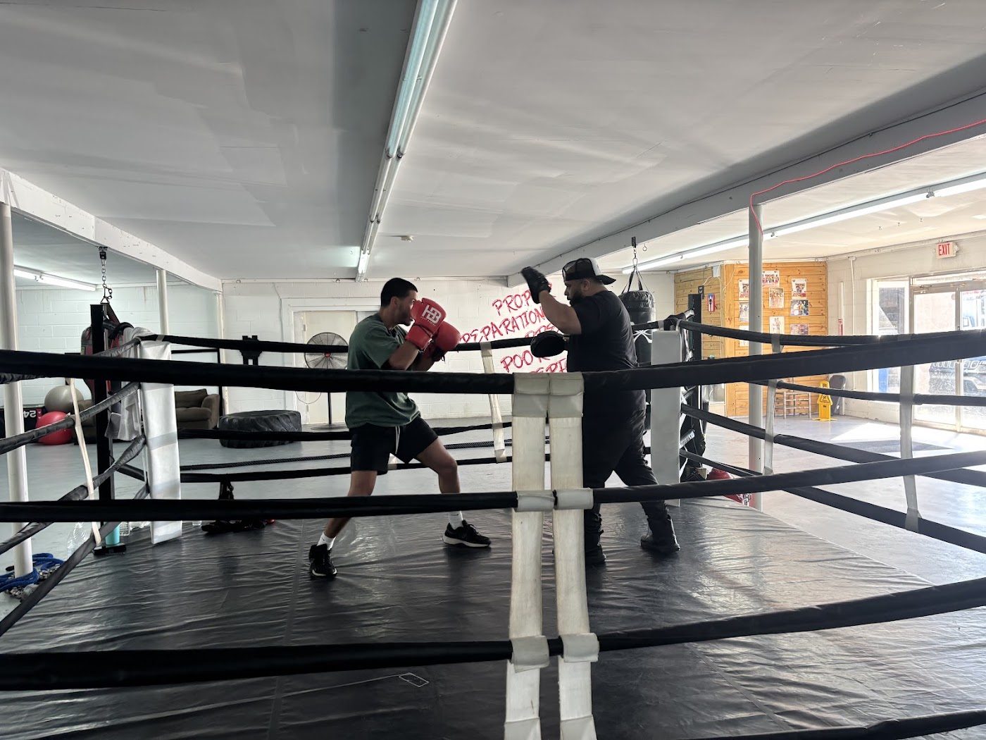 Sparring in the ring